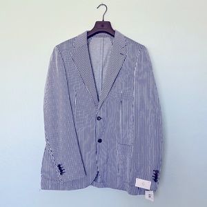 Navy blue and white stripe sport jacket Eleventy